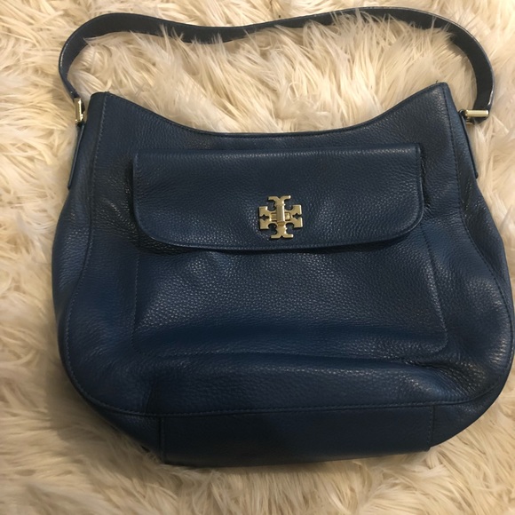 Tory Burch MercerBlue Tidal Wave Leather Hobo Bag - Picture 2 of 6